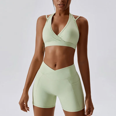 Sorrento Two Piece Seamless Workout Set with Sports Bra | Various