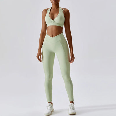 Sorrento Two Piece Seamless Workout Set with Sports Bra | Various