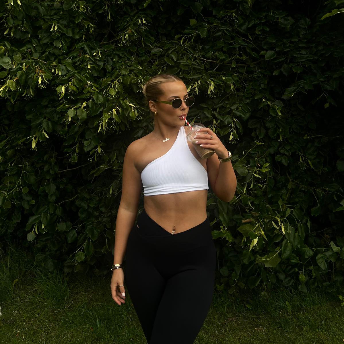Jura Two Piece Women's Activewear Set with One Shoulder Bra Top | Various