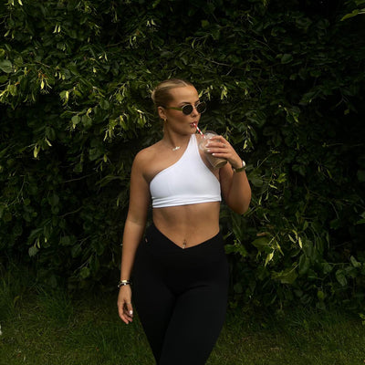 Jura Two Piece Women's Activewear Set with One Shoulder Bra Top | Various