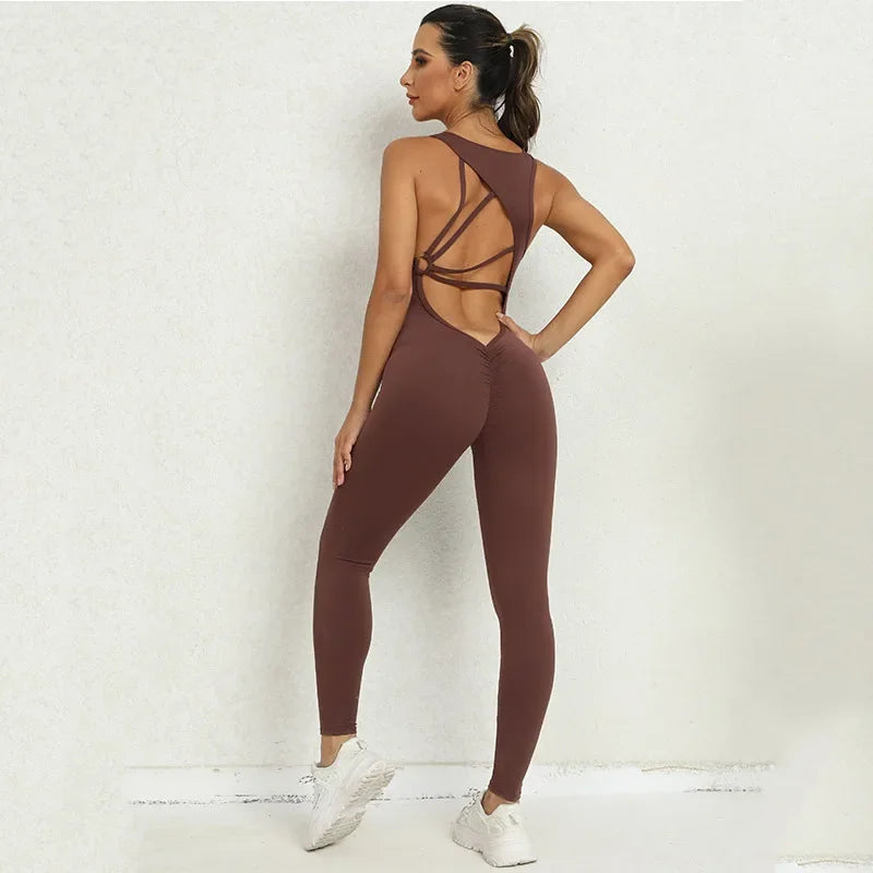 Bella Backless Full Length One Piece Women's Activewear Suit | Various