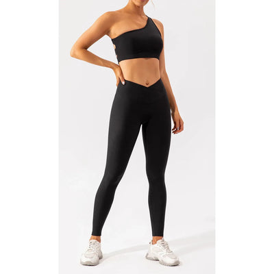 Jura Two Piece Women's Activewear Set with One Shoulder Bra Top | Various