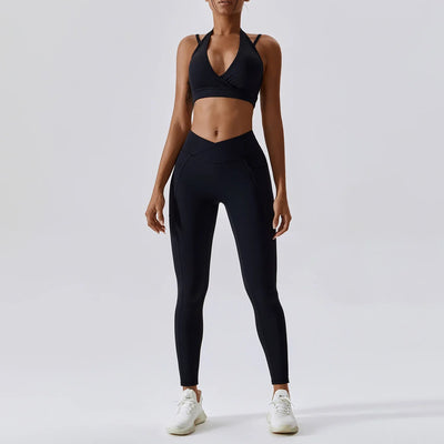 Sorrento Two Piece Seamless Workout Set with Sports Bra | Various