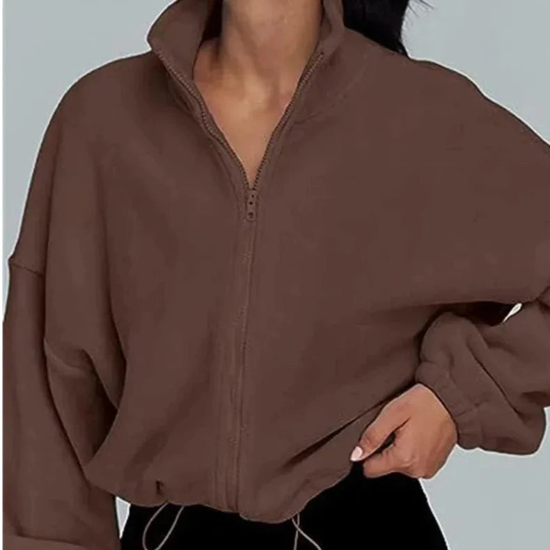 Monaco Women's Stand Up Collar Activewear Fleece with Zipper | Various